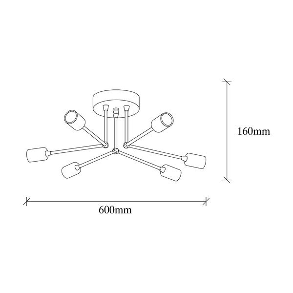 Fekete mennyezeti lámpa Sparrow – Opviq lights-image-3