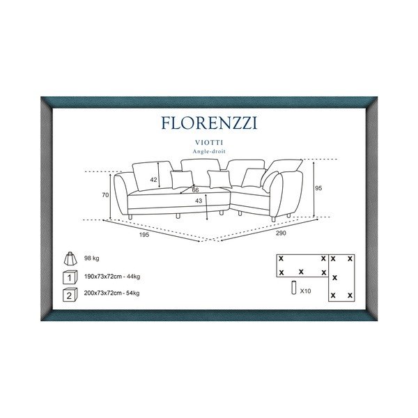 Viotti szürkésbarna kanapé, jobb oldali kivitel - Florenzzi-image-4