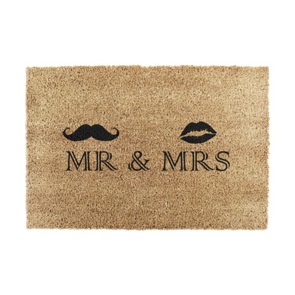 Kókuszrost lábtörlő 40x60 cm Mr and Mrs – Artsy Doormats