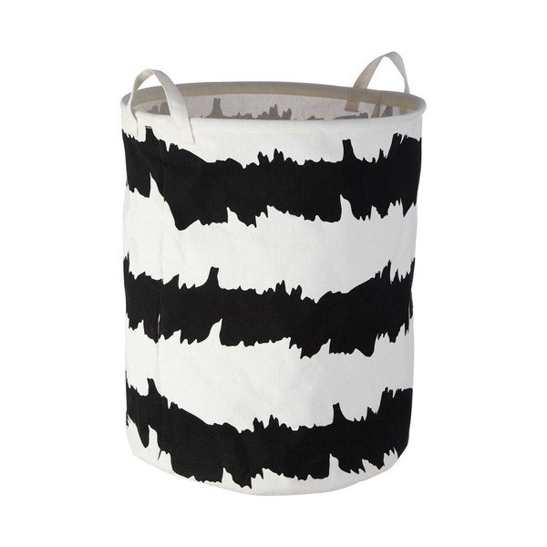 Fekete-fehér textil szennyeskosár Harga – Premier Housewares-image-1