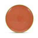 Zöld-narancssárga kőedény tányér ø 26 cm Duo – ONA
