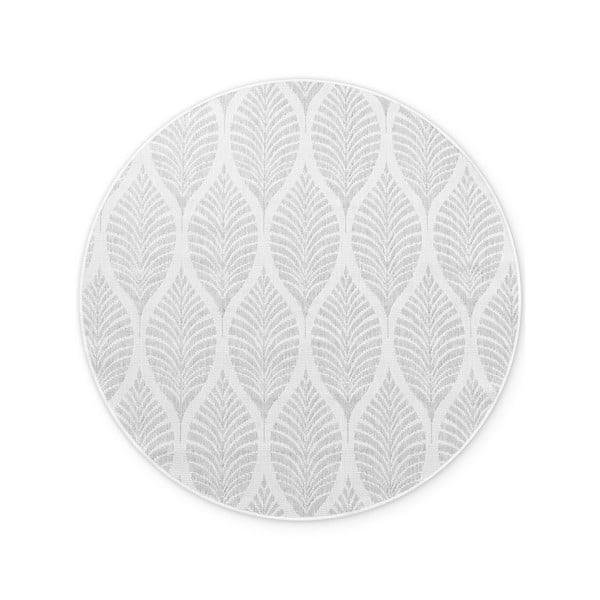 Szürke-elefántcsont színű kerek kültéri-beltéri szőnyeg ø 160 cm Duet Liora – NORTHRUGS