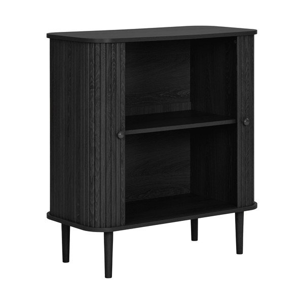 Fekete borovi fenyő komód 80x87x40 cm Nikko – House Nordic-image-3