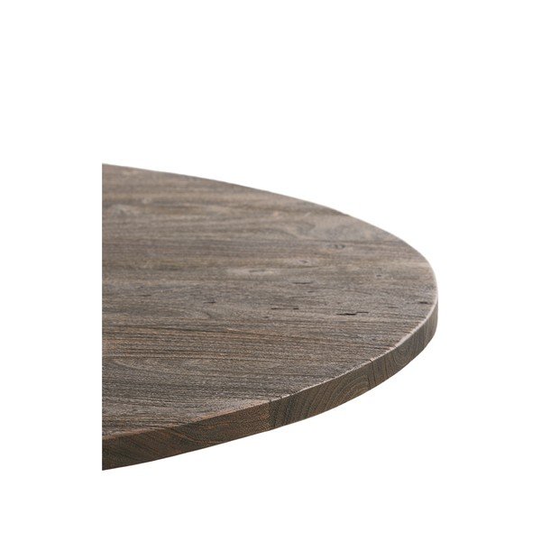 Fekete-sötétbarna kerek étkezőasztal akácfa asztallappal ø 120 cm Turi – Light & Living-image-4