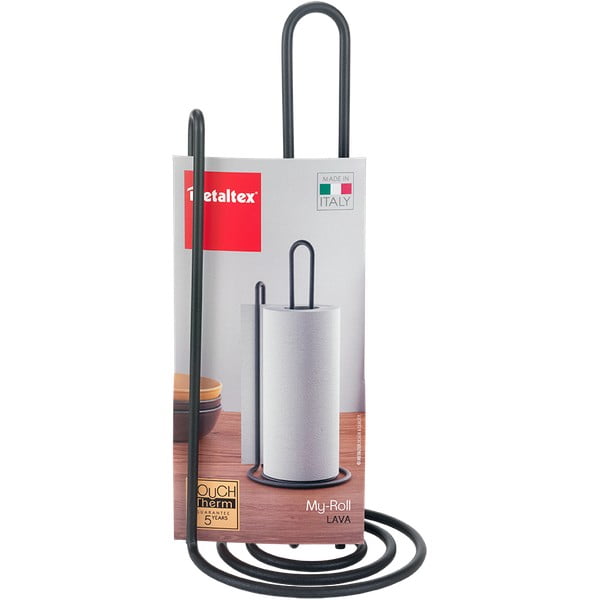 My Roll Lava fekete papírtörlő tartó - Metaltex-image-4