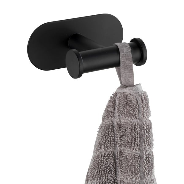 Orea fekete öntartó falra szerelhető törölközőtartó - Wenko-image-3