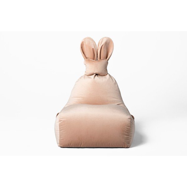 Világos rózsaszín gyerek babzsák Funny Bunny – The Brooklyn Kids-image-2