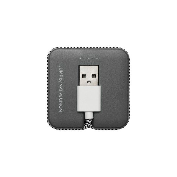 Jump Cable szürke hordozható töltő Micro USB kábellel, hosszúság 45 cm - Native Union-image-1
