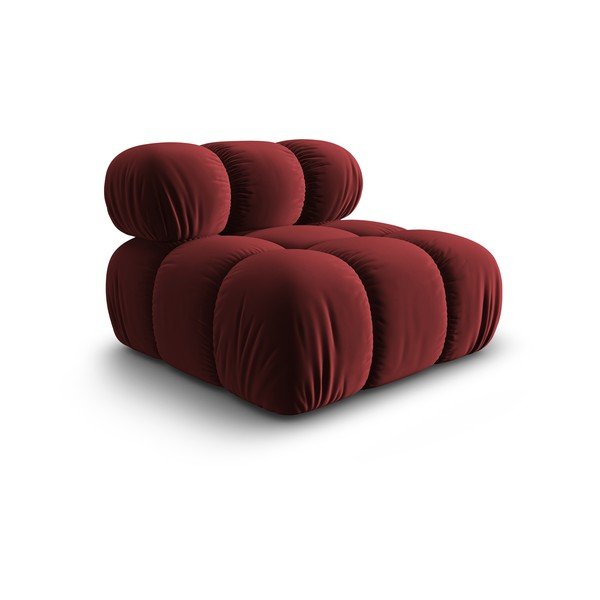 Piros bársony kanapé modul (középső rész) Bellis – Micadoni Home-image-3