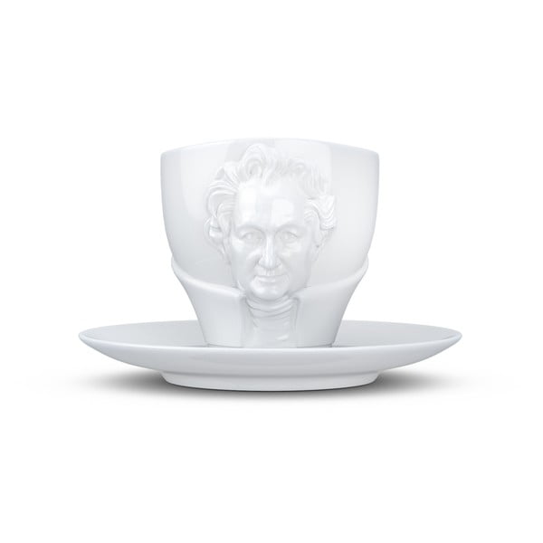 Johann Wolfgang von Goethe fehér porcelán csésze és csészealj szett, 260 ml - 58products
