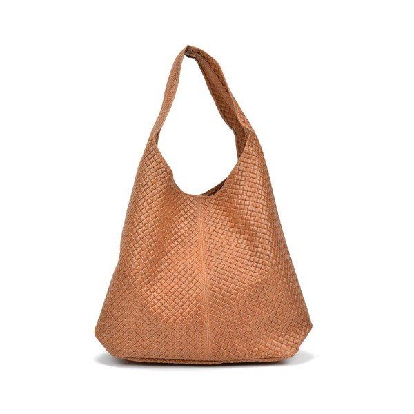 Barbara konyakbarna bőr kézitáska - Mangotti Bags-image-3