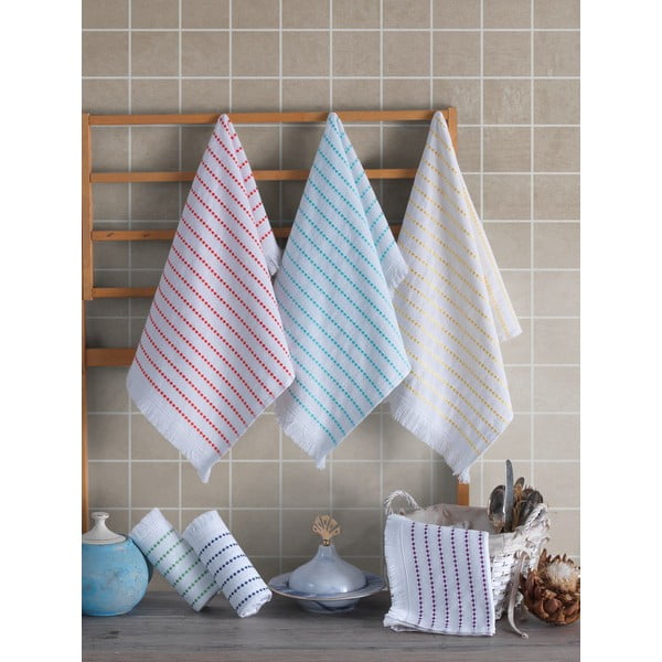 Pamut konyharuha szett 6 db-os 40x60 cm Fabia – Foutastic-image-1