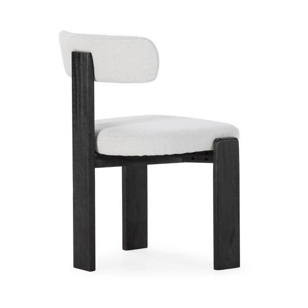 Fekete-világosszürke kárpitozott étkezőszék szett 2 db-os Nadia – MOME-image-2