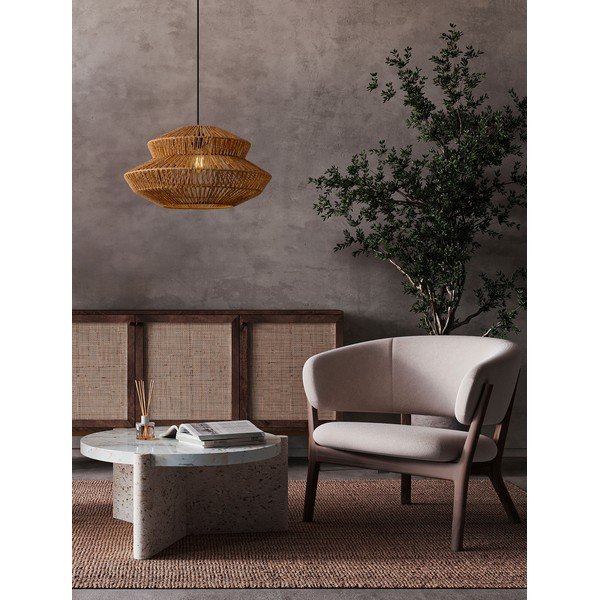 Natúr színű kötél függőlámpa ø 50 cm Nua – Nova Luce-image-2