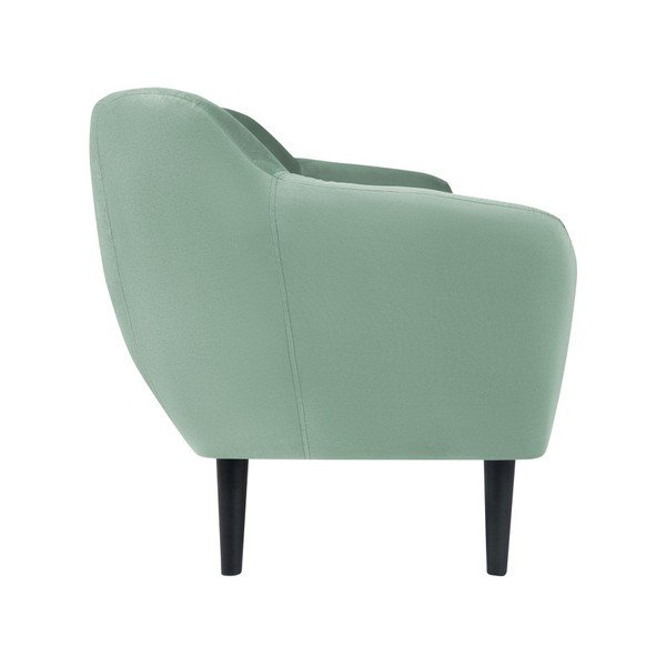 Toscane mentol zöld kétszemélyes kanapé, fekete lábakkal - Mazzini Sofas-image-2