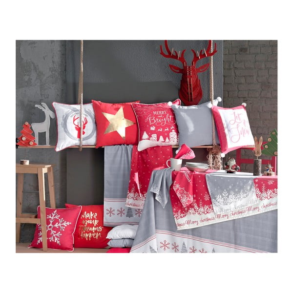 Honey Snowflake szürke párnahuzat, 45 x 45 cm - Mike & Co. NEW YORK-image-1