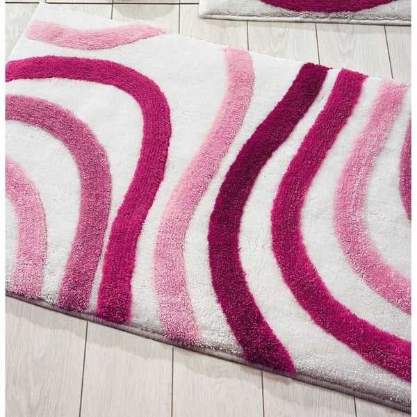 Confetti Bathmats Sardes rózsaszín fürdőszobai szőnyeg, 60 x 100 cm