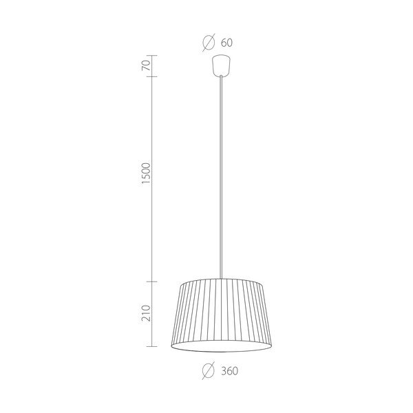 KAMI fekete mennyezeti függőlámpa, ⌀  36 cm - Sotto Luce-image-2