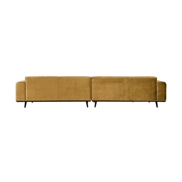 Statement mézsárga bársonykanapé, hosszúság 372 cm - BePureHome-image-2