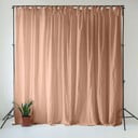 Rózsaszínes-barna len függöny 140x250 cm Cafe Creme – Linen Tales