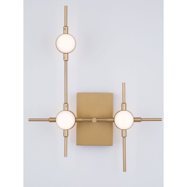 Aranyszínű fém LED fali lámpa Atomo – Nova Luce-image-2
