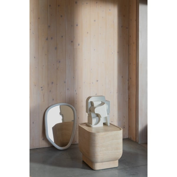 Tárolóasztal kő dekorral ø 45 cm Noble – Zuiver-image-1