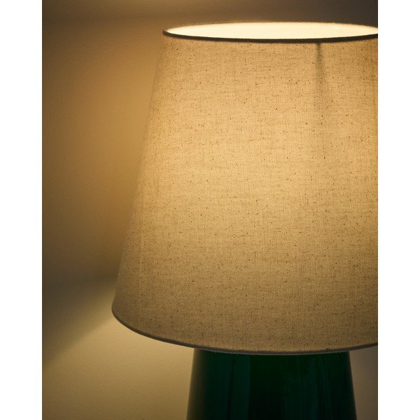Zöld-elefántcsont színű kerámia asztali lámpa (magasság 45,5 cm) Odra – Kave Home-image-2