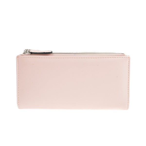 Világos rózsaszín műbőr pénztárca, 10,5 x 19 cm - Carla Ferreri