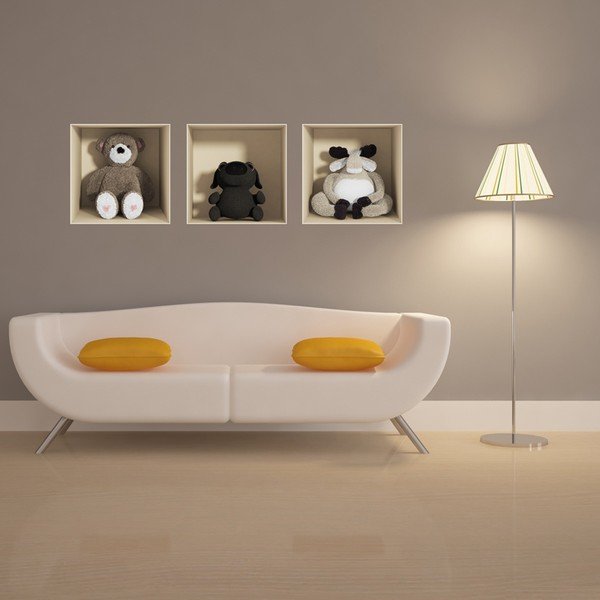 Toys 3D hatású 3 darabos öntapadós matricaszett - Ambiance-image-1