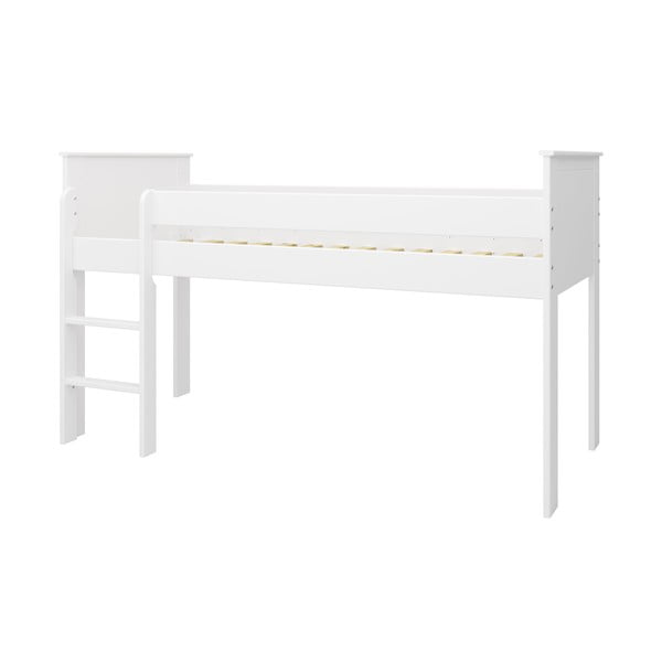 Fehér magasított gyerekágy 90x200 cm Alba - Tvilum-image-2