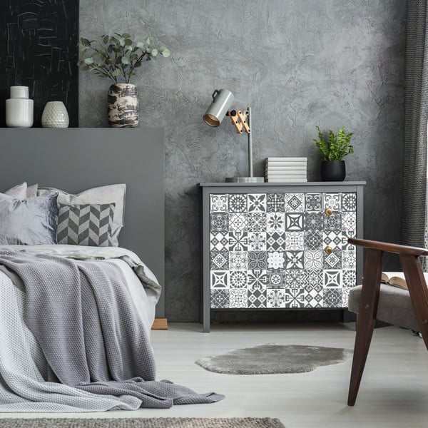 Tiles Stickers For Furniture Pasqualine 30 db-os bútor matrica szett, 15 x 15 cm - Ambiance