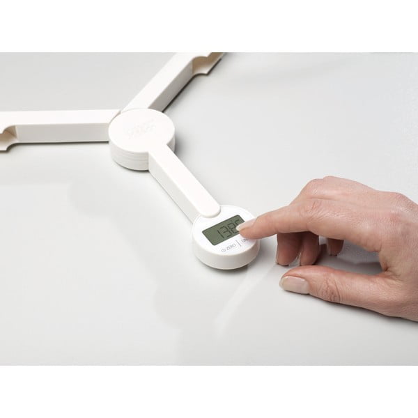 TriScale fehér összecsukható digitális konyhai mérleg - Joseph Joseph-image-1