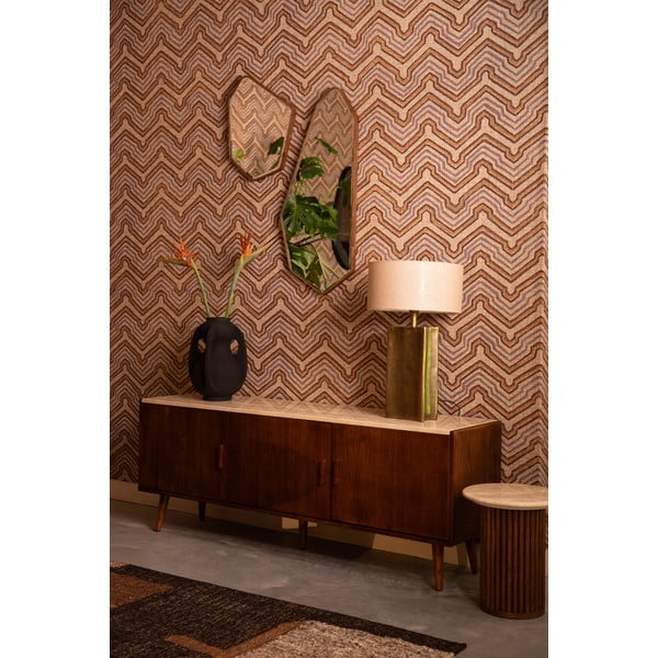 Fali tükör tömörfa kerettel 39,5x90 cm Basil – Dutchbone-image-1