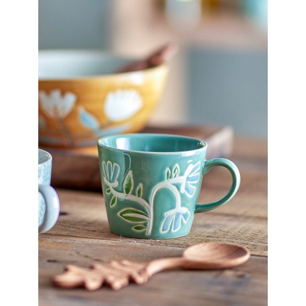 Zöld kőedény csésze 380 ml Tangier – Bloomingville-image-1