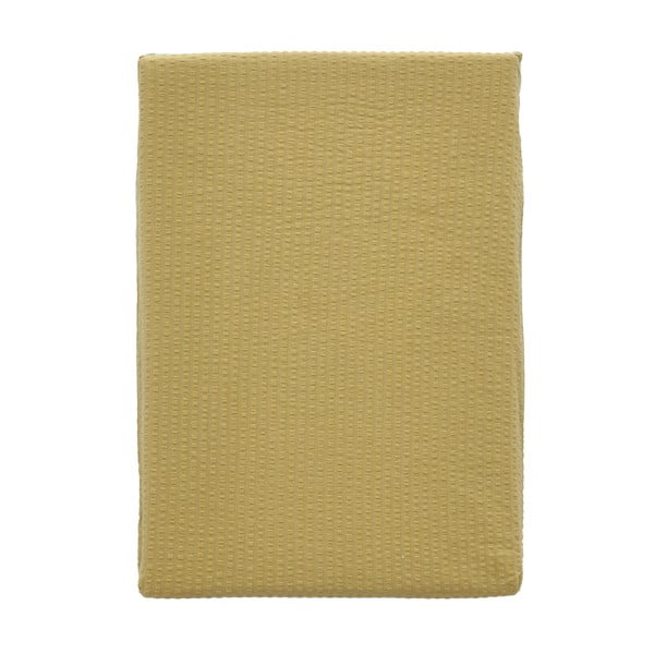 Sárga bio pamut ágyneműhuzat 200x140 cm Wave Straw - Södahl-image-2