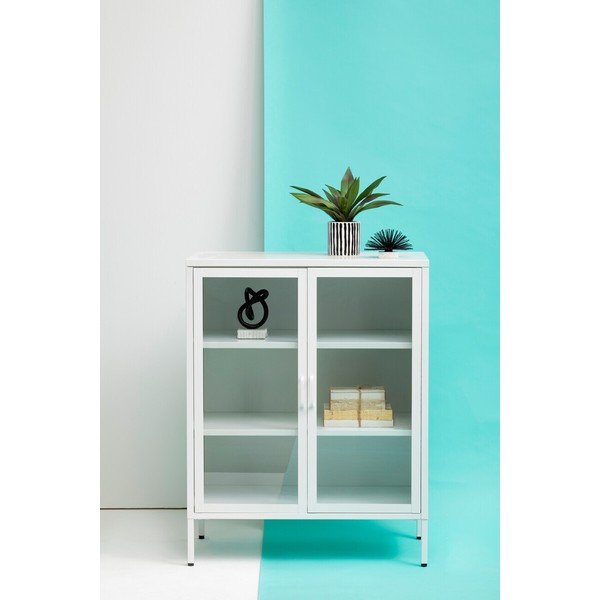 Fehér acél tálalószekrény 80x102x40 cm Acier – Premier Housewares-image-1