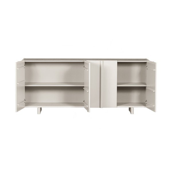 Krémszínű borovi fenyő alacsony moduláris komód 200x85 cm Basu – WOOOD-image-3