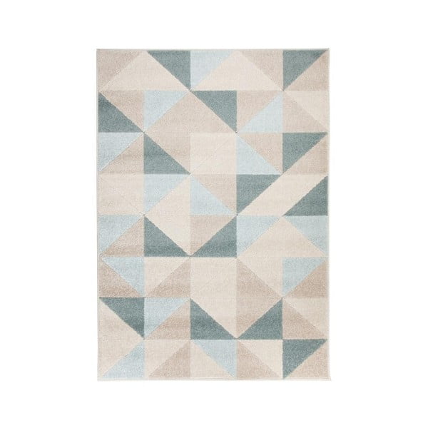 Urban Triangle bézs-kék szőnyeg, 200 x 275 cm - Flair Rugs