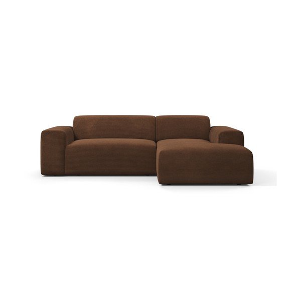 Karen barna kordbársony sarokkanapé, 250 cm, jobb oldali - Marie Claire Home