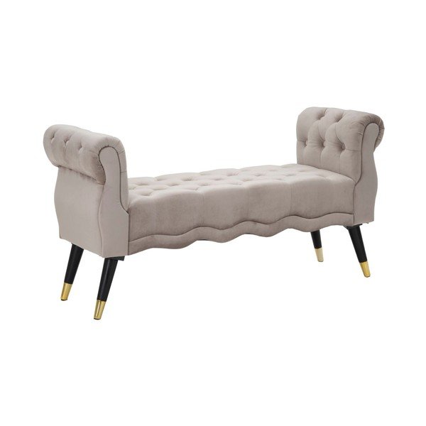 Szürkésbarna bársony pad Paris – Mauro Ferretti-image-2