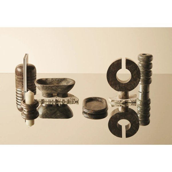 Zöld márvány váza (magasság 25 cm) Fazio – Premier Housewares-image-2