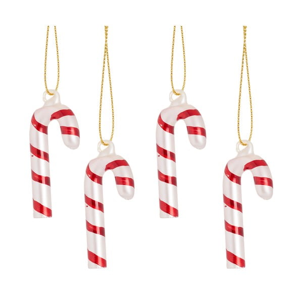 Üveg karácsonyfadísz készlet 4 db-os Candy Cane – Sass & Belle