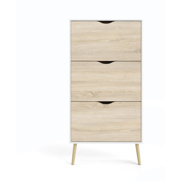 Oslo cipősszekrény tölgyfa dekorációval - Tvilum-image-2