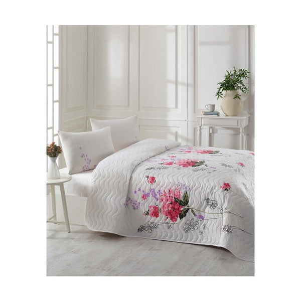 Sumbul Pink könnyű ágytakaró párnahuzattal, 200 x 220 cm