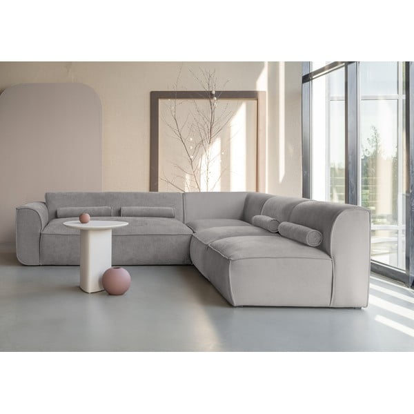 Világosszürke sarokkanapé (jobb oldali) Flex Felix – Miuform-image-1