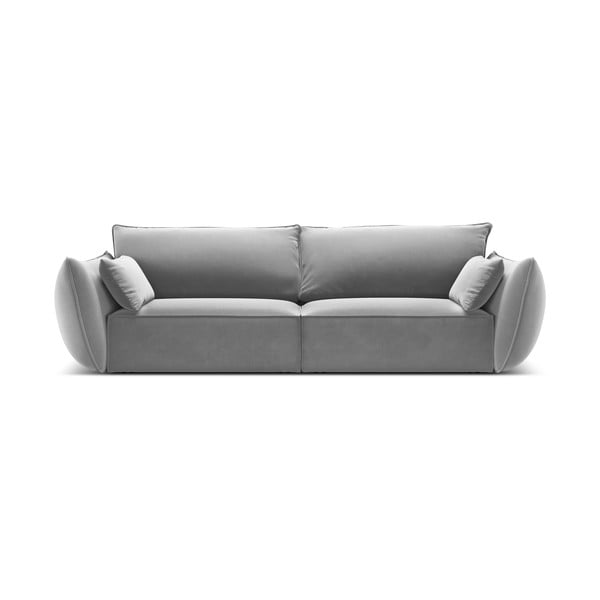 Világosszürke bársony kanapé 208 cm Vanda – Mazzini Sofas