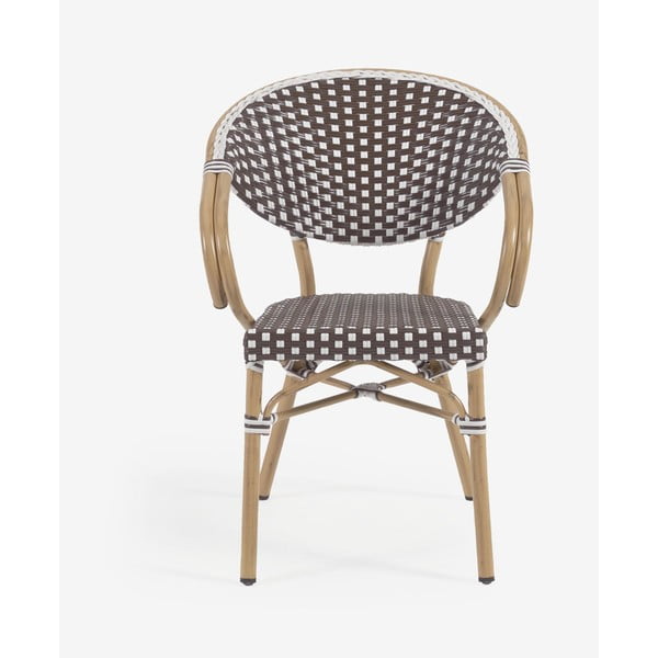 Barna fém-műanyag kerti szék Marilyn – Kave Home-image-4