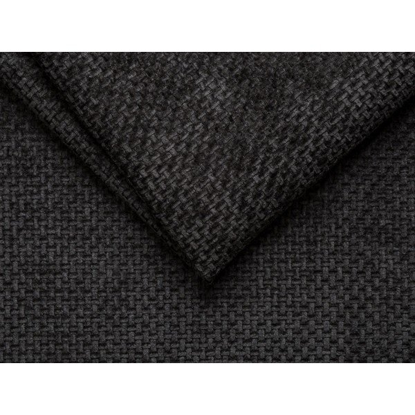 Fekete kárpitozott franciaágy ágytámla nélkül 200x200 cm Whale – Micadoni -image-3