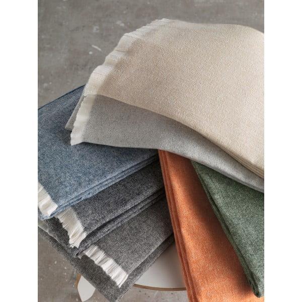 Linen világosbézs pléd, 140 x 180 cm - Euromant-image-2