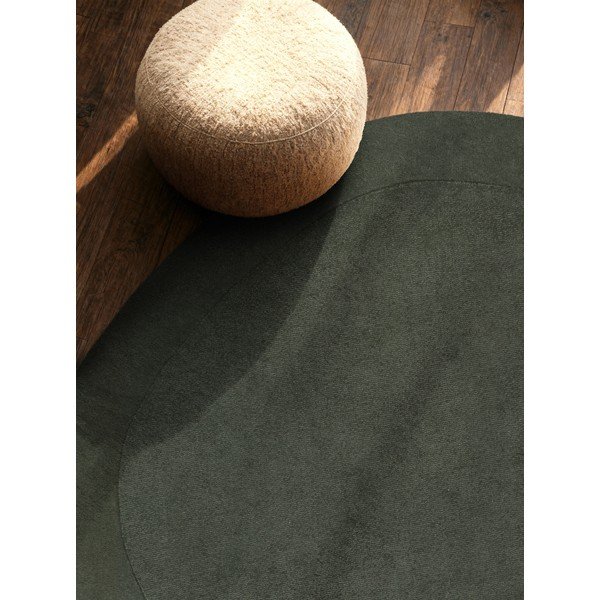 Sötétzöld kézi szövésű gyapjúkeverék kerek szőnyeg ø 160 cm Kari Organic – Villeroy&Boch-image-2